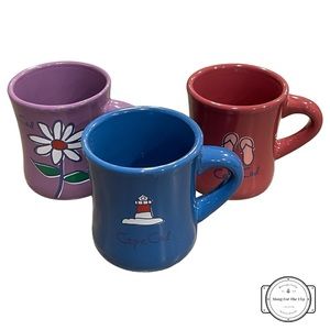 Set of 3 Cuffy’s of Cape Cod Coffee Mugs